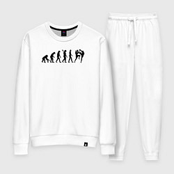 Костюм хлопковый женский Эволюция Муай Тай, цвет: белый