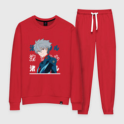 Костюм хлопковый женский Евангелион Neon Genesis Evangelion, Kaworu Nagisa, цвет: красный