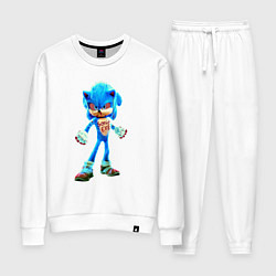 Костюм хлопковый женский Соник EXE, цвет: белый