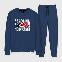 Костюм хлопковый женский Каролина Харрикейнз, Carolina Hurricanes, цвет: тёмно-синий