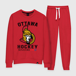 Костюм хлопковый женский OTTAWA SENATORS ОТТАВА СЕНАТОРЗ, цвет: красный