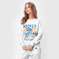 Костюм хлопковый женский Hockey, цвет: белый — фото 2