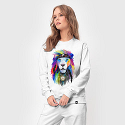 Костюм хлопковый женский Color lion! Neon!, цвет: белый — фото 2