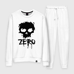 Костюм хлопковый женский Zero skull, цвет: белый