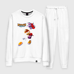 Костюм хлопковый женский Rayman в прыжке, цвет: белый