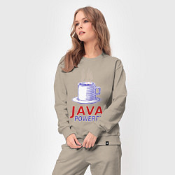 Костюм хлопковый женский JAWA POWERED, цвет: миндальный — фото 2