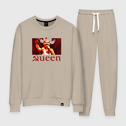 Костюм хлопковый женский Queen Серп и Молот, цвет: миндальный