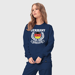 Костюм хлопковый женский Футбол Германия, цвет: тёмно-синий — фото 2