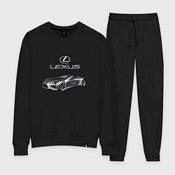 Костюм хлопковый женский Lexus Motorsport, цвет: черный