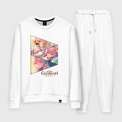 Костюм хлопковый женский Люмин, Кэ Цин, Нин Гуан, цвет: белый