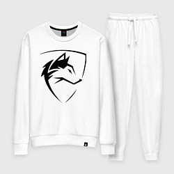 Костюм хлопковый женский Wolf Emblem Jaw, цвет: белый