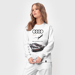 Костюм хлопковый женский Audi quattro Concept Design, цвет: белый — фото 2