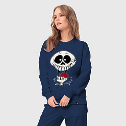 Костюм хлопковый женский Smile Hype Skull, цвет: тёмно-синий — фото 2