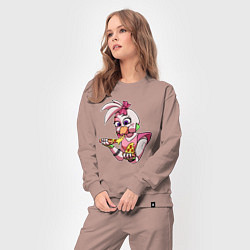 Костюм хлопковый женский Five Nights at Freddys: Security Breach - Глэмрок, цвет: пыльно-розовый — фото 2