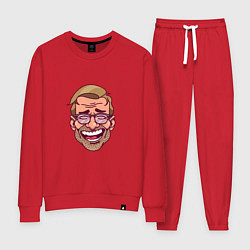 Костюм хлопковый женский Klopp Smile, цвет: красный