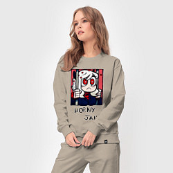 Костюм хлопковый женский HELLTAKER HORNY JAIL, цвет: миндальный — фото 2