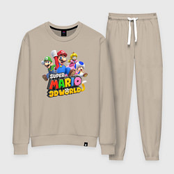 Костюм хлопковый женский Герои Super Mario 3D World Nintendo, цвет: миндальный