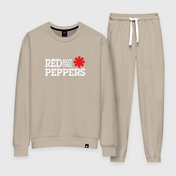 Костюм хлопковый женский RHCP Logo Red Hot Chili Peppers, цвет: миндальный