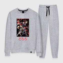 Костюм хлопковый женский Хяккимару защищает Дороро, цвет: меланж