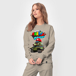 Костюм хлопковый женский Tank Super Mario Odyssey, цвет: миндальный — фото 2