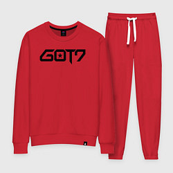 Костюм хлопковый женский Got7 bambam, цвет: красный