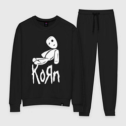 Костюм хлопковый женский Korn КоРн, цвет: черный