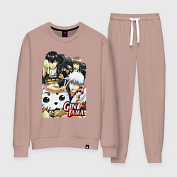 Костюм хлопковый женский Gintoki ice cream, цвет: пыльно-розовый