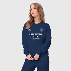 Костюм хлопковый женский Leicester City Форма Чемпионов, цвет: тёмно-синий — фото 2