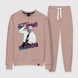 Костюм хлопковый женский Жаркое лето 96го Борис Ельцин, цвет: пыльно-розовый