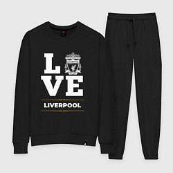 Костюм хлопковый женский Liverpool Love Classic, цвет: черный