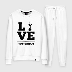 Костюм хлопковый женский Tottenham Love Классика, цвет: белый