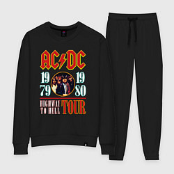 Костюм хлопковый женский ACDC HIGHWAY TO HELL TOUR, цвет: черный