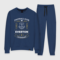 Костюм хлопковый женский Everton FC 1, цвет: тёмно-синий