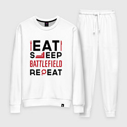 Женский костюм Надпись: Eat Sleep Battlefield Repeat