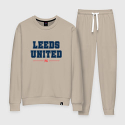 Костюм хлопковый женский Leeds United FC Classic, цвет: миндальный