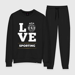 Костюм хлопковый женский Sporting Love Classic, цвет: черный