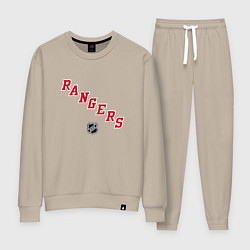 Костюм хлопковый женский New York Rangers NHL, цвет: миндальный