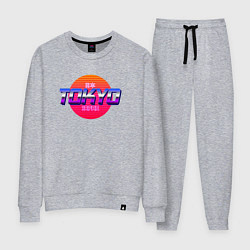 Костюм хлопковый женский Retrowave Tokyo, цвет: меланж