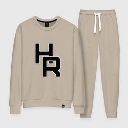 Костюм хлопковый женский HR плетение, цвет: миндальный