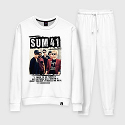 Костюм хлопковый женский SUM 41 PIECES, цвет: белый
