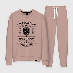 Костюм хлопковый женский West Ham: Football Club Number 1 Legendary, цвет: пыльно-розовый