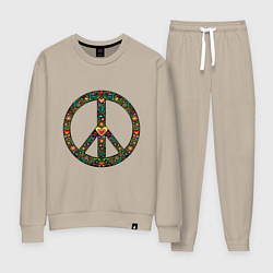 Костюм хлопковый женский Pacific symbol, цвет: миндальный