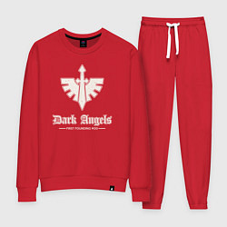 Костюм хлопковый женский Темные ангелы лого винтаж, цвет: красный