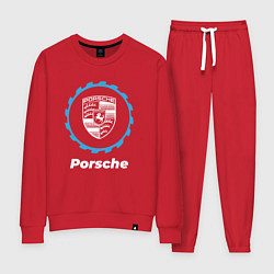 Костюм хлопковый женский Porsche в стиле Top Gear, цвет: красный