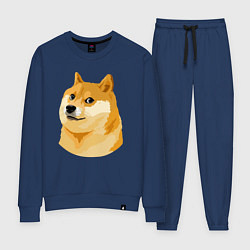 Костюм хлопковый женский Пёс Доге, цвет: тёмно-синий