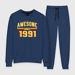 Костюм хлопковый женский Awesome Since 1991, цвет: тёмно-синий