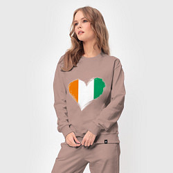 Костюм хлопковый женский Сердце - Ирландия, цвет: пыльно-розовый — фото 2