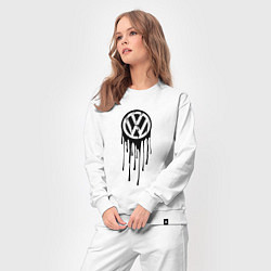 Костюм хлопковый женский Volkswagen - art logo, цвет: белый — фото 2