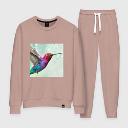 Костюм хлопковый женский Колибри весной, цвет: пыльно-розовый