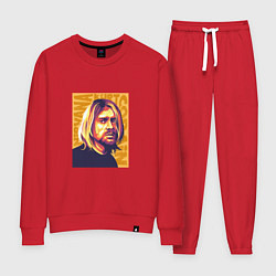 Костюм хлопковый женский Nirvana - Cobain, цвет: красный